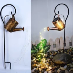 Solar Outdoor Lights LED Garden Patio Lamp Waterproof Watering Can Kettle LED Fairy Light Lawn Lamp Garden Decor Landscape Yard Lawn Fence Lighting