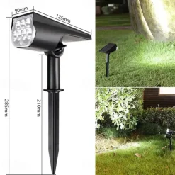 Solar Outdoor Pathway Spot Lights - 7LED Waterproof Garden Landscape Lamp, Solar Spotlight for Garden & Tree Decoration