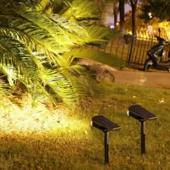 Solar Outdoor Pathway Spot Lights - 7LED Waterproof Garden Landscape Lamp, Solar Spotlight for Garden & Tree Decoration