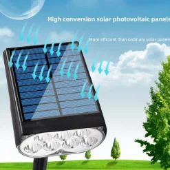 Solar Outdoor Pathway Spot Lights - 7LED Waterproof Garden Landscape Lamp, Solar Spotlight for Garden & Tree Decoration