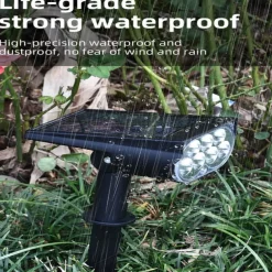 Solar Outdoor Pathway Spot Lights - 7LED Waterproof Garden Landscape Lamp, Solar Spotlight for Garden & Tree Decoration