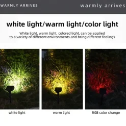 Solar Outdoor Pathway Spot Lights - 7LED Waterproof Garden Landscape Lamp, Solar Spotlight for Garden & Tree Decoration