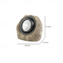 Solar Outdoor Simulation Rock Lights - Waterproof LED Pathway & Garden Spotlight, Solar Path Light for Lawn & Landscape Decor