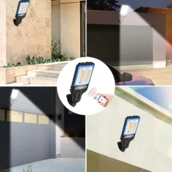 Solar Outdoor Wall Lamp Waterproof Courtyard Garden Human Body Sensing Lighting Street Lamp Villa Courtyard Wall Decoration Lamp Garage Fence Lamp 1PC