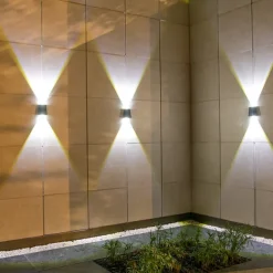 Solar Outdoor Wall Light Waterproof High Brightness Garden Decor Lights Backyard Courtyard Home Decor Solar LED Wall Lamps