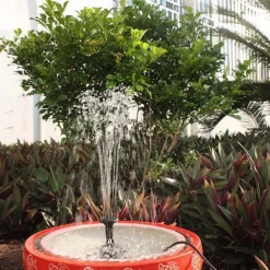 Solar Panel Powered Water Fountain Pool Pond Garden Water Sprinkler Sprayer with Water Pump Spray Heads