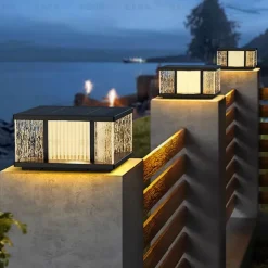 Solar Path Lights Outdoor Bright Solar Lights Outdoor Waterproof LED Solar Garden Lights Metal Landscape Lighting