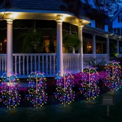 Solar Pathway Lawn Light Outdoor Waterproof IP65 - 3 Copper Wire String Lights, 300 LED, 3 Lighting Modes for Garden, Courtyard, Path, Terrace