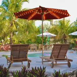 Solar Patio Umbrella Light Outdoor 104LEDs Fairy String Light Waterproof for Yard Garden Camping Decoration Colorful Xmas Lighting