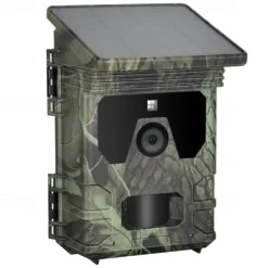 Solar Powered Night Vision Trail Camera 50MP 4K Hunting Cameras 0.3s Trigger Time Trail Camera for Wildlife Monitoring Hunting