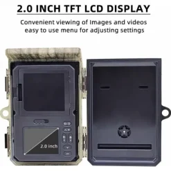 Solar Powered Night Vision Trail Camera 50MP 4K Hunting Cameras 0.3s Trigger Time Trail Camera for Wildlife Monitoring Hunting