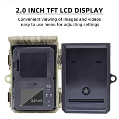 Solar Powered Night Vision Trail Camera 50MP 4K Hunting Cameras 0.3s Trigger Time Trail Camera for Wildlife Monitoring Hunting