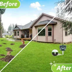 Solar Powered Ultrasonic Animal and Bird Repeller Waterproof Animal Deterrent LED Light Alarm for Orchard/Greenhouse/Vegetable Garden