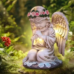 Solar Praying Angel Statue Light – Waterproof Garden Outdoor Light for Yard, Lawn, and Holiday Decoration, Perfect Mother's Day or Birthday Gift