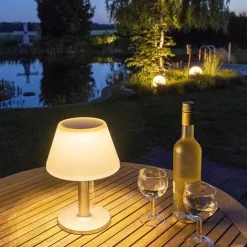 Solar Retro Desk Lamp - Waterproof Outdoor Table Floor Lamp for Bar, Garden, Terrace, Villa, Bar