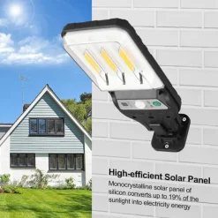 Solar Retro Tungsten COB Wall Lamp Human Body Sensing Street Lamp Outdoor Wall Lamp Road and Household Lighting Lamp Solar Courtyard Lamp 1PC