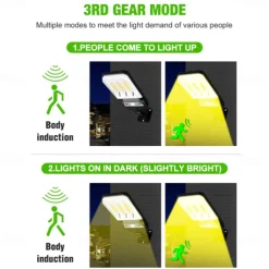 Solar Retro Tungsten COB Wall Lamp Human Body Sensing Street Lamp Outdoor Wall Lamp Road and Household Lighting Lamp Solar Courtyard Lamp 1PC