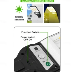 Solar Retro Tungsten COB Wall Lamp Human Body Sensing Street Lamp Outdoor Wall Lamp Road and Household Lighting Lamp Solar Courtyard Lamp 1PC