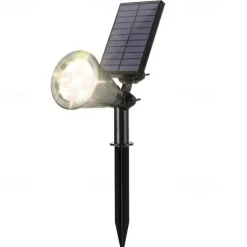 Solar Spot Lights Outdoor 2-in-1 Solar Landscape Spotlights Security Lights IP65 Waterproof Wall Lights for Walkway Yard Garden Driveway Pathway Garden 4/7 LED Beads