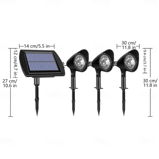 Solar Spotlight Outdoor Garden Landscape Light IP65 Waterproof Lawn Lights Courtyard Park Pathway Lighting