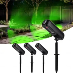 Solar Spotlights - Solar Uplights, Outdoor Solar LED Wall Light, IP65 Waterproof Green Pathway Garden Lights for Trees, Pathway, Yard and Landscape Decoration 2/4pcs