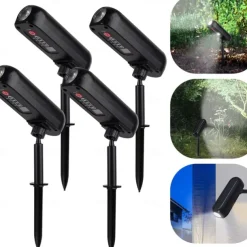 Solar Spotlights Outdoor Waterproof Adjustable LED Landscape Lights Auto ON/Off Waterproof Solar Lights for Trees Garden Pond Yard Pathway Patio(4pcs 2pcs 1PC)