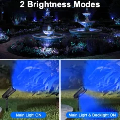 Solar Spotlights Outdoor Waterproof Adjustable LED Landscape Lights Auto ON/Off Waterproof Solar Lights for Trees Garden Pond Yard Pathway Patio(4pcs 2pcs 1PC)