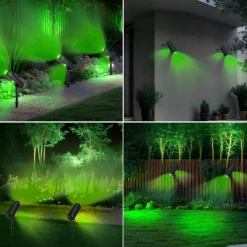 Solar Spotlights Outdoor Waterproof Adjustable LED Landscape Lights Auto ON/Off Waterproof Solar Lights for Trees Garden Pond Yard Pathway Patio(4pcs 2pcs 1PC)
