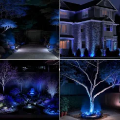 Solar Spotlights Outdoor Waterproof Adjustable LED Landscape Lights Auto ON/Off Waterproof Solar Lights for Trees Garden Pond Yard Pathway Patio(4pcs 2pcs 1PC)