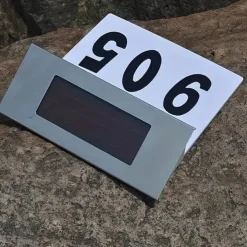 Solar Stainless Steel Address Sign Light – LED Outdoor Wall Light for Home, Garden, Street and Courtyard | Waterproof Solar Night Light 1pc