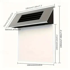 Solar Stainless Steel Address Sign Light – LED Outdoor Wall Light for Home, Garden, Street and Courtyard | Waterproof Solar Night Light 1pc