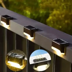 Solar Step Light Waterproof Courtyard Lights Fence Decor Wall Lamp Outdoor Railing Stair Step Decorative Lighting