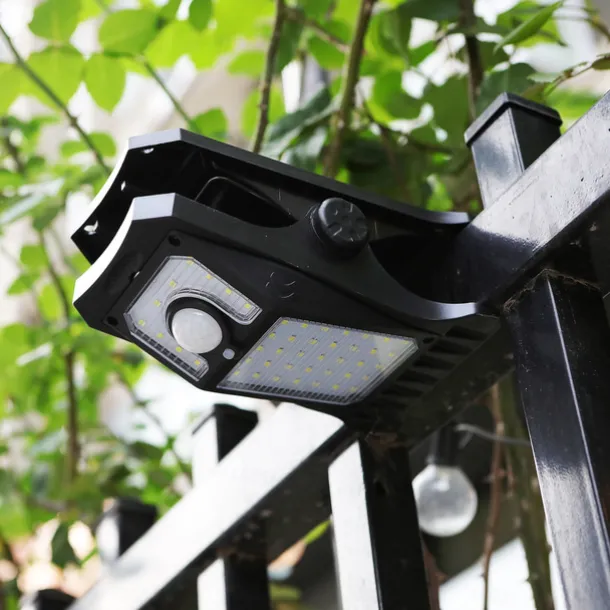 Solar Street Light Usb Direct Charging Led Dual Power Lighting With Three Level Adjustment Intelligent Human Body Sensing Portable Installation Suitable For Garden Self Operated Stores Walls