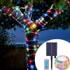 Solar String Fairy Lights Outdoor Christmas Decorations Solar and Plug in 20m 10m with Remote Control Garland Large Panel Fast Charge Christmas Garden Decoration