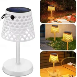 Solar USB Charging Desk Lamp - Outdoor Camping Lamp, Bar & Coffee Shop Dining Table Light, Night Light and Reading Lamp 1PC