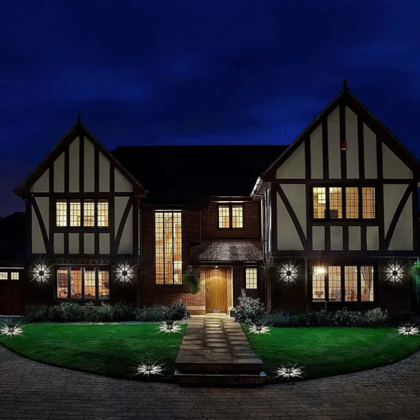 Solar Wall Light Color-Changing Deck Light Outdoor Waterproof Fence Light Villa Garden Fence Yard Wall Pilaster Step Staircase Decoration