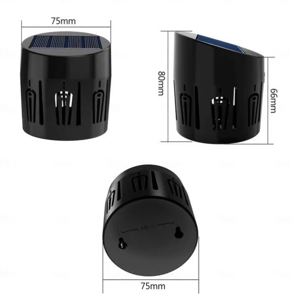 Solar Wall Light Color-Changing Deck Light Outdoor Waterproof Fence Light Villa Garden Fence Yard Wall Pilaster Step Staircase Decoration