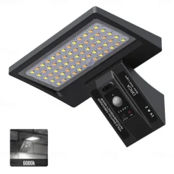 Solar Wall Lights Outdoor IP65 Waterproof with Remote Control Motion Sensor Street Light for Courtyard Garage Garden Corridor