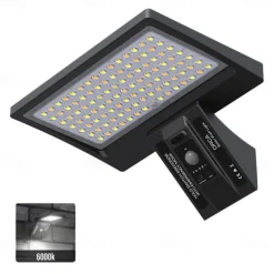 Solar Wall Lights Outdoor IP65 Waterproof with Remote Control Motion Sensor Street Light for Courtyard Garage Garden Corridor