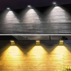 Solar Wall Lights Outdoor IP65 Waterproof with Remote Control Motion Sensor Street Light for Courtyard Garage Garden Corridor