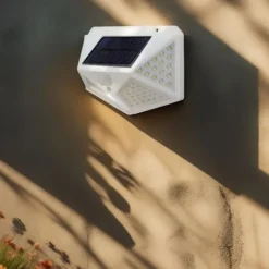 Solar Wall Lights Outdoor 100LEDs 3 Modes 270 Lighting Angle Solar Motion Sensor Outdoor Lamp IP65 Waterproof Light Control Solar Wall Lamp Suitable for Garage Fence Deck Courtyard