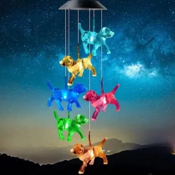Solar Wind Chime Light Outdoor Waterproof Color Changing Garden Lights Holiday Decor Memorial Windchimes Wind Catcher Gifts Hanging Decor for Home Garden Patio Yard Porch 1PC