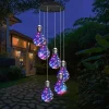 Solar Wind Chimes Outdoor Light Outside Hanging Solar Lights Wind Chime For Women Grandma Mom Birthday Windchimes Christmas Decor For Outdoor Garden Balcony Bedroom Yard