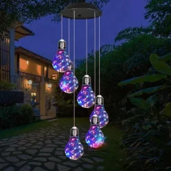 Solar Wind Chimes Outdoor Light Outside Hanging Solar Lights Wind Chime For Women Grandma Mom Birthday Windchimes Christmas Decor For Outdoor Garden Balcony Bedroom Yard