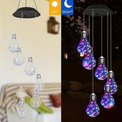 Solar Wind Chimes Outdoor Light Outside Hanging Solar Lights Wind Chime For Women Grandma Mom Birthday Windchimes Christmas Decor For Outdoor Garden Balcony Bedroom Yard