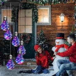 Solar Wind Chimes Outdoor Light Outside Hanging Solar Lights Wind Chime For Women Grandma Mom Birthday Windchimes Christmas Decor For Outdoor Garden Balcony Bedroom Yard