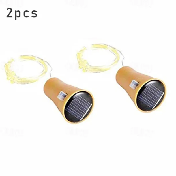 Solar Wine Bottle String Lights Outdoor Wedding Decoration 2m 20LED Fairy Lights with Cork Waterproof Christmas Light Copper Garland Patio Garden String Lights 10pcs 6pcs 2pcs