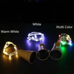 Solar Wine Bottle String Lights Outdoor Wedding Decoration 2m 20LED Fairy Lights with Cork Waterproof Christmas Light Copper Garland Patio Garden String Lights 10pcs 6pcs 2pcs