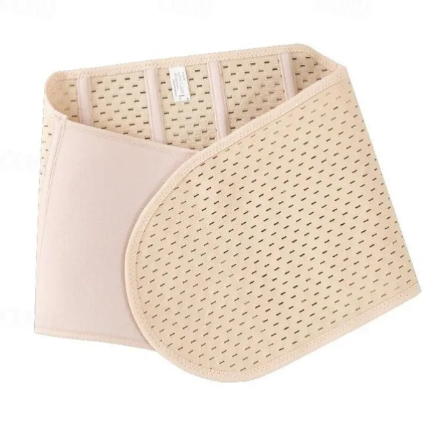 Solid Breathable Tummy Control Belt, Velcro Slimming Postpartum Belly Belt, Women's Underwear & Shapewear