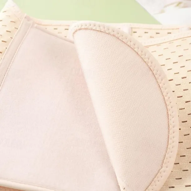 Solid Breathable Tummy Control Belt, Velcro Slimming Postpartum Belly Belt, Women's Underwear & Shapewear